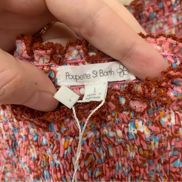 Poupette St Barth Mini Dress Soledad Light Pink Paquerette Size Large NWT New - Picture 12 of 15
